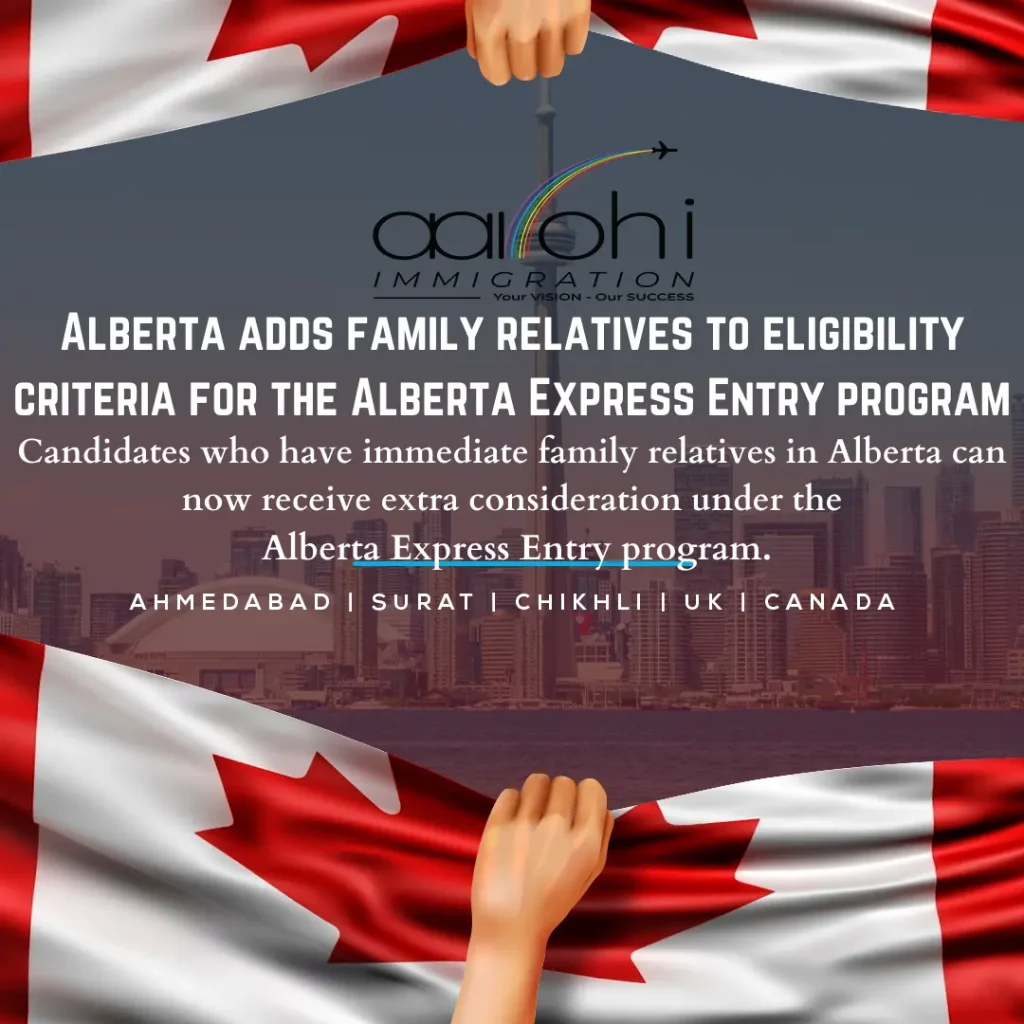 Alberta adds family relatives to eligibility criteria for the Alberta Express Entry program